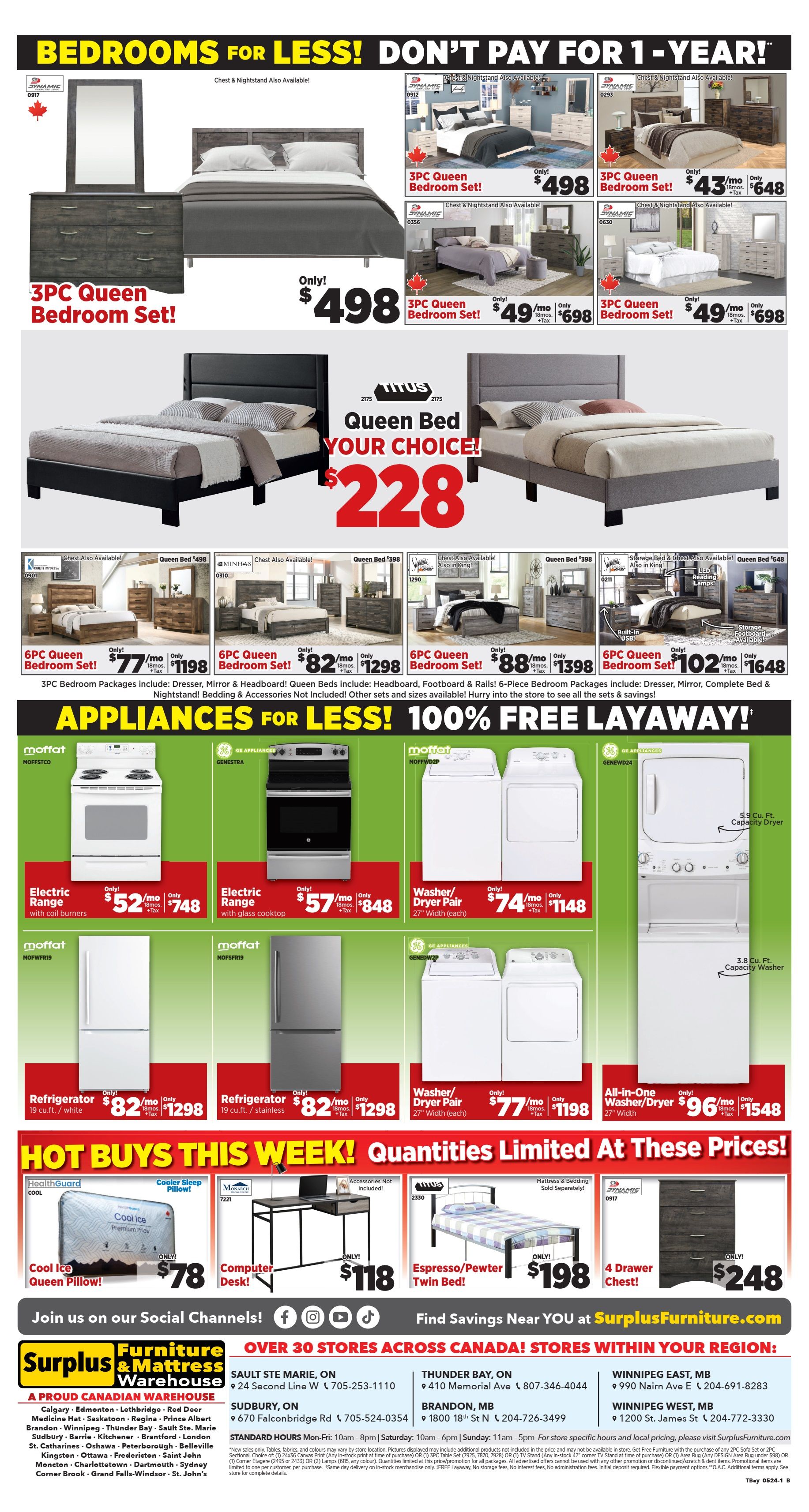 Surplus Furniture & Mattress Warehouse (Sault Ste Marie) Flyer April 29 to May 5