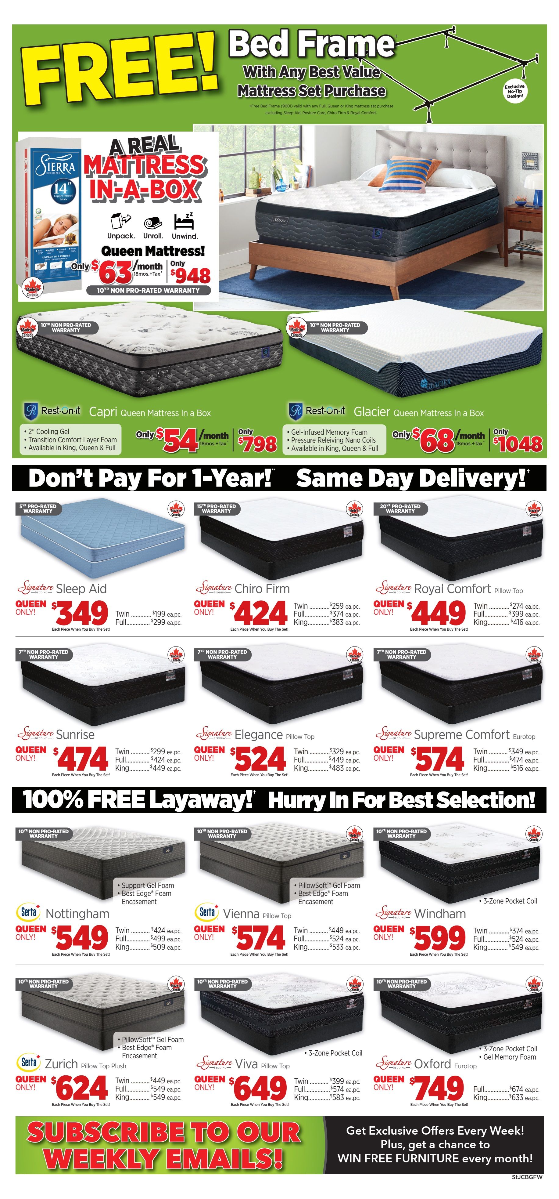 Surplus Furniture & Mattress Warehouse (St. John's, Corner Brook, Grand Falls Windsor) Flyer April 29 to May 5