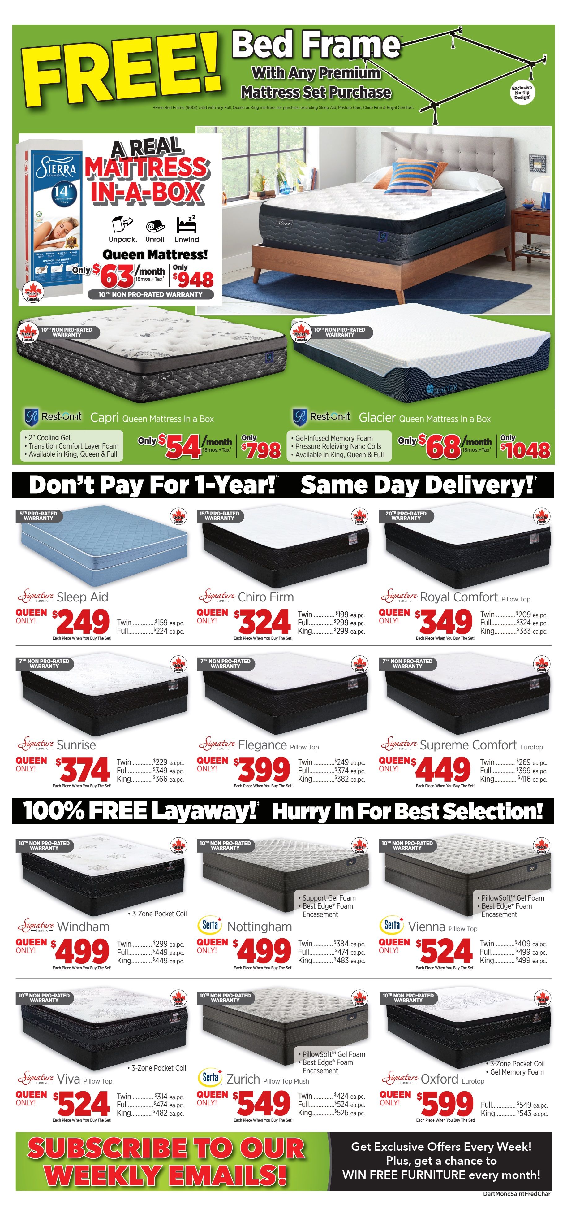 Surplus Furniture & Mattress Warehouse (Dartmouth, Charlottetown, Moncton, Saint John, Fredericton) Flyer April 29 to May 5