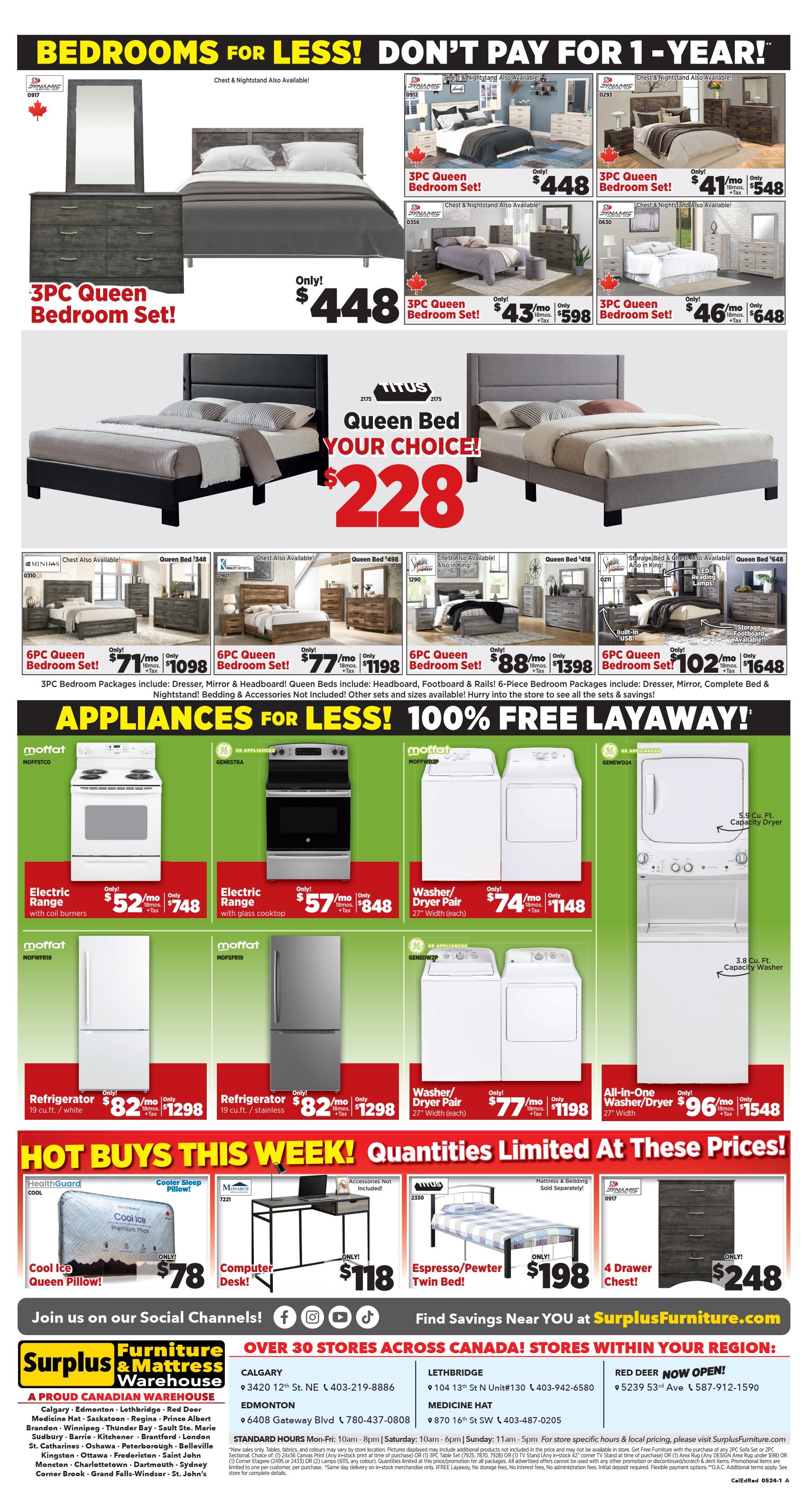 Surplus Furniture & Mattress Warehouse (Red Deer) Flyer April 29 to May 5