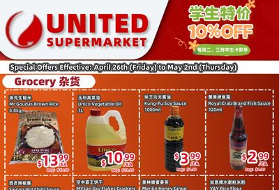 United Supermarket Flyer April 26 to May 2