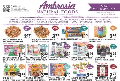 Ambrosia Natural Foods Flyer May 1 to 31