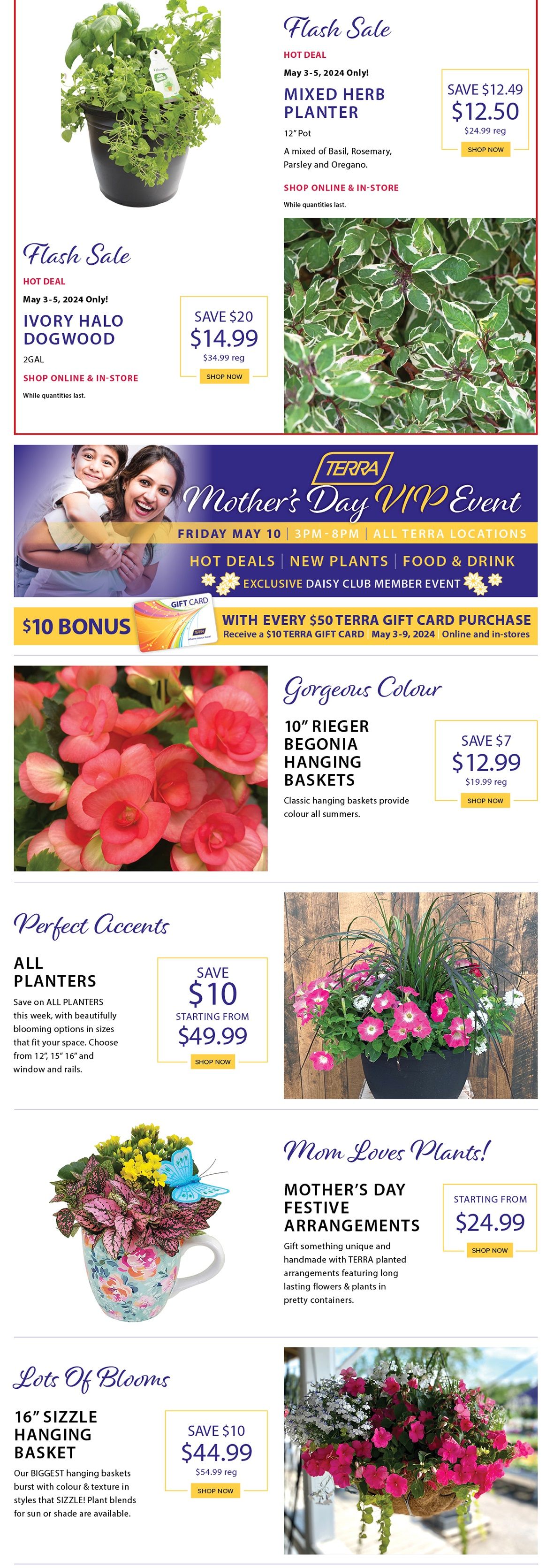 Terra Greenhouses Flyer May 3 to 9