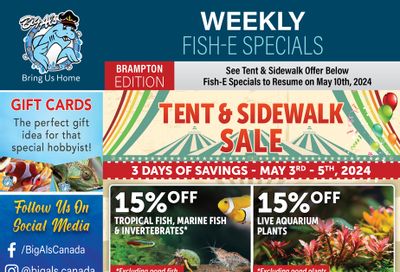 Big Al's (Brampton) Weekly Specials May 3 to 5