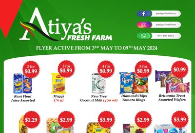 Atiya's Fresh Farm Flyer May 3 to 9