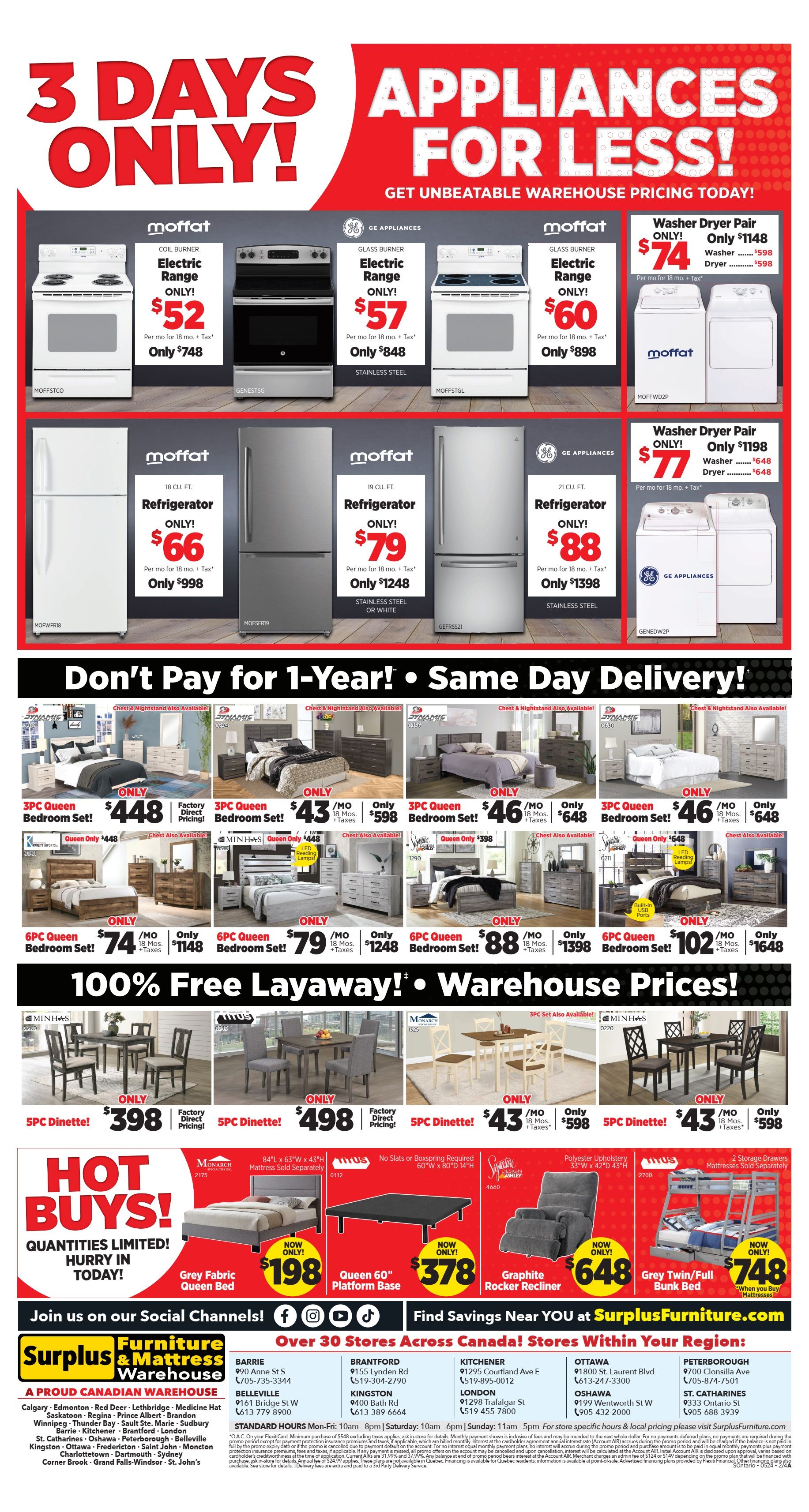 Surplus Furniture & Mattress Warehouse (ON) Flyer May 6 to 12