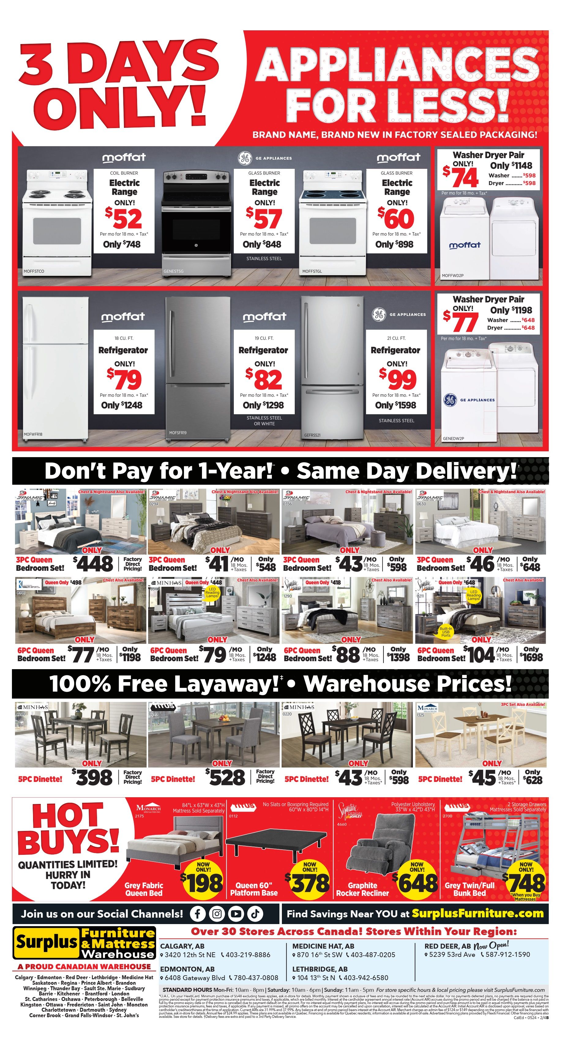 Surplus Furniture & Mattress Warehouse (Calgary, Edmonton) Flyer May 6 to 12