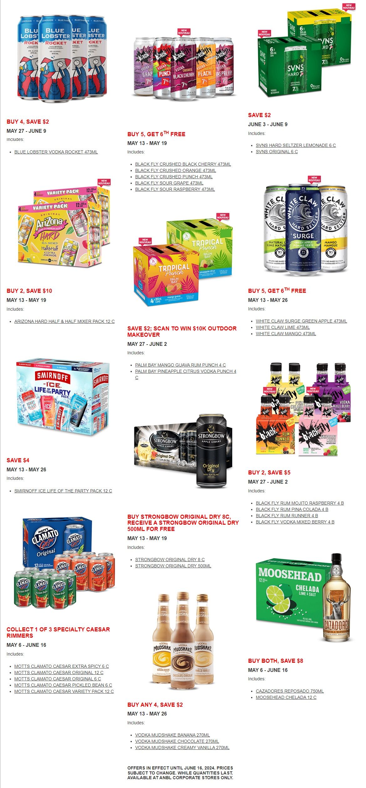 Alcool NB Liquor Flyer May 6 to June 16