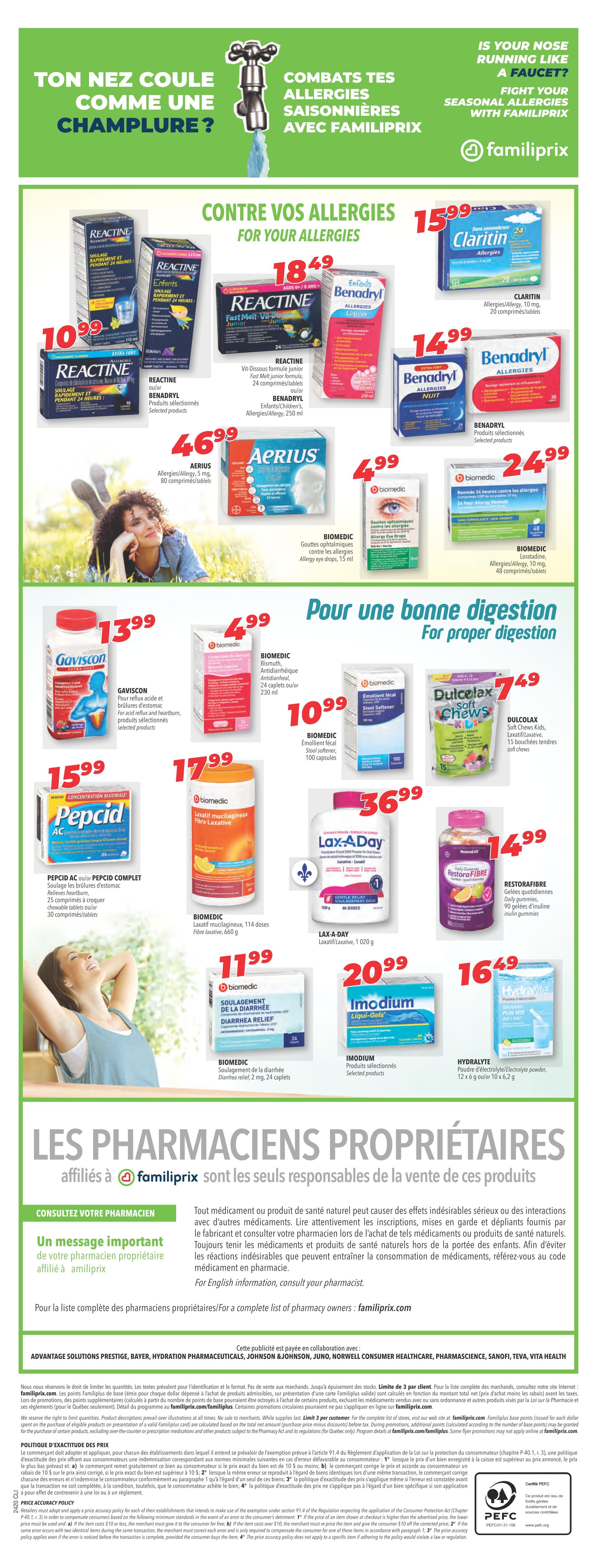 Familiprix Clinique Flyer May 9 to 15
