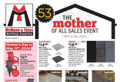 McMunn & Yates Building Supplies Flyer May 9 to 22