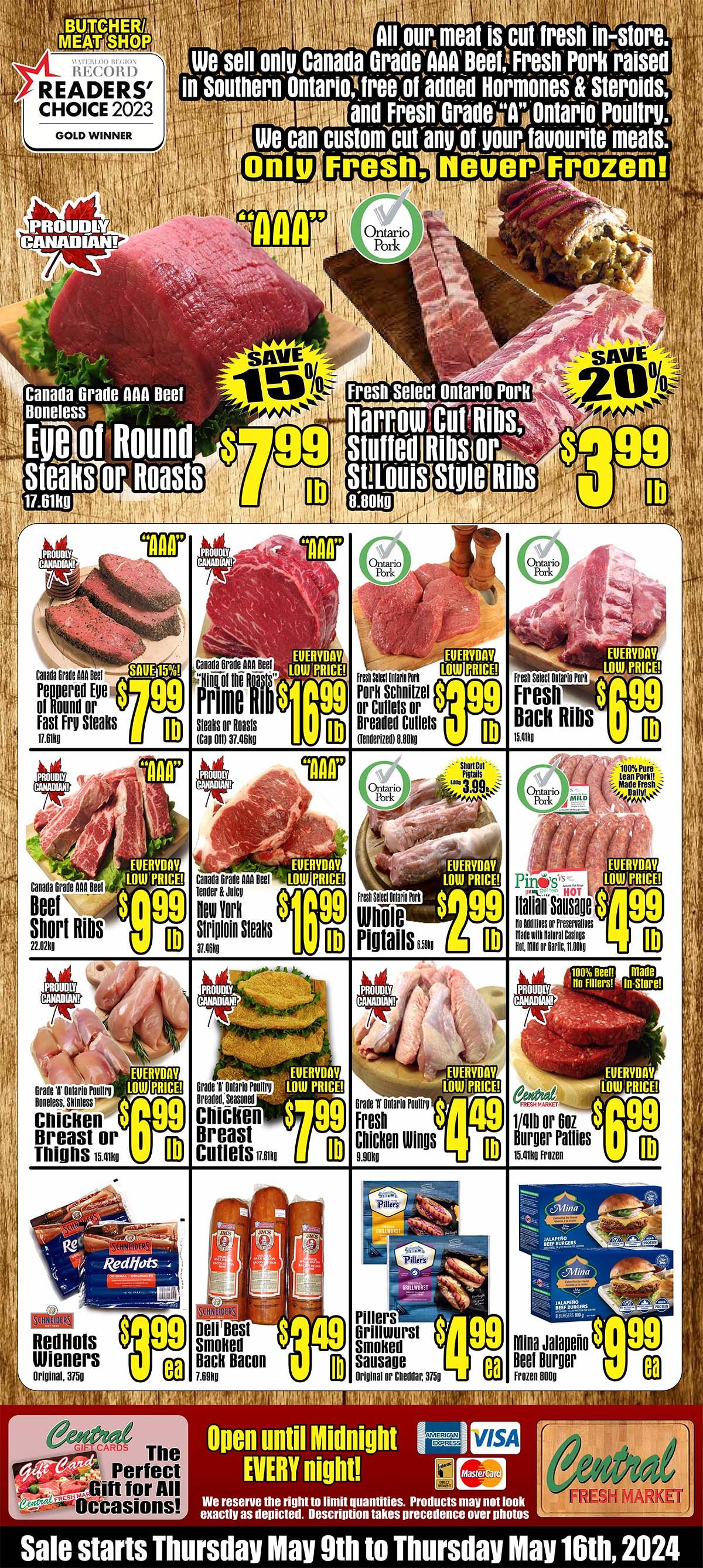 Central Fresh Market Flyer May 9 to 16
