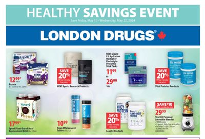 London Drugs Healthy Savings Event Flyer May 10 to 22