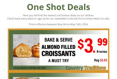 Country Traditions One-Shot Deals Flyer May 9 to 16
