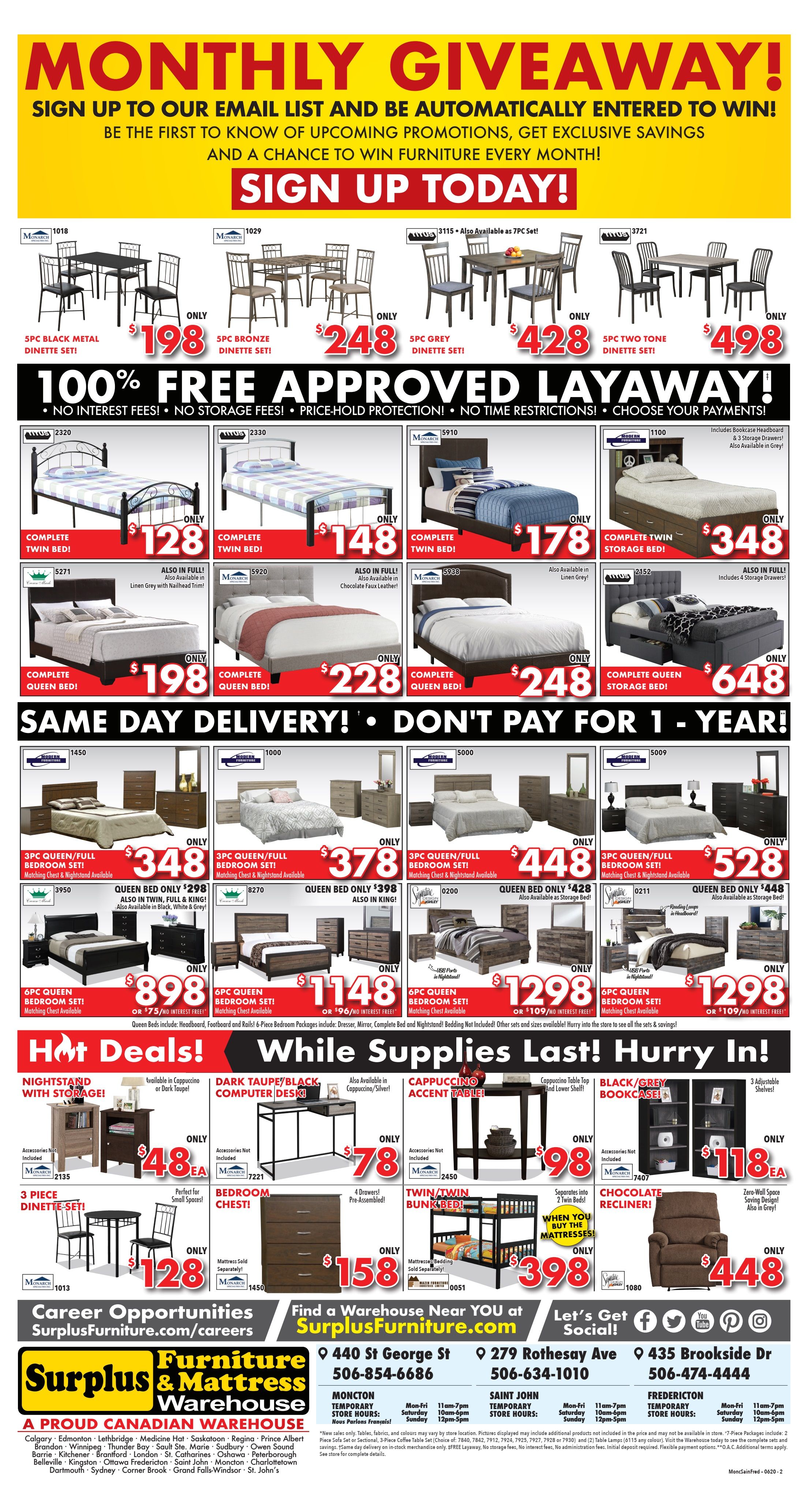 Surplus Furniture & Mattress Warehouse (Saint John) Flyer June 2 to 29