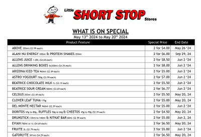 Little Short Stop Flyer May 13 to 19