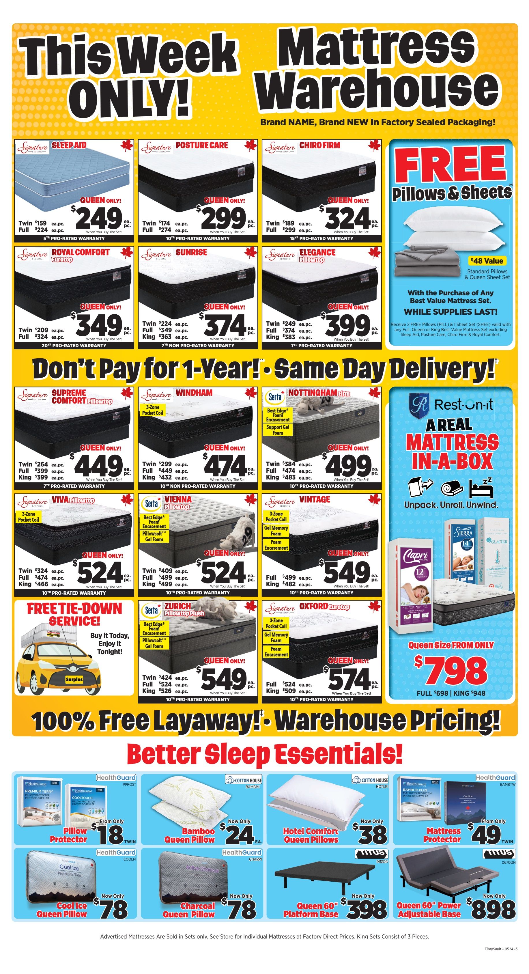 Surplus Furniture & Mattress Warehouse (Thunder Bay) Flyer May 13 to 19