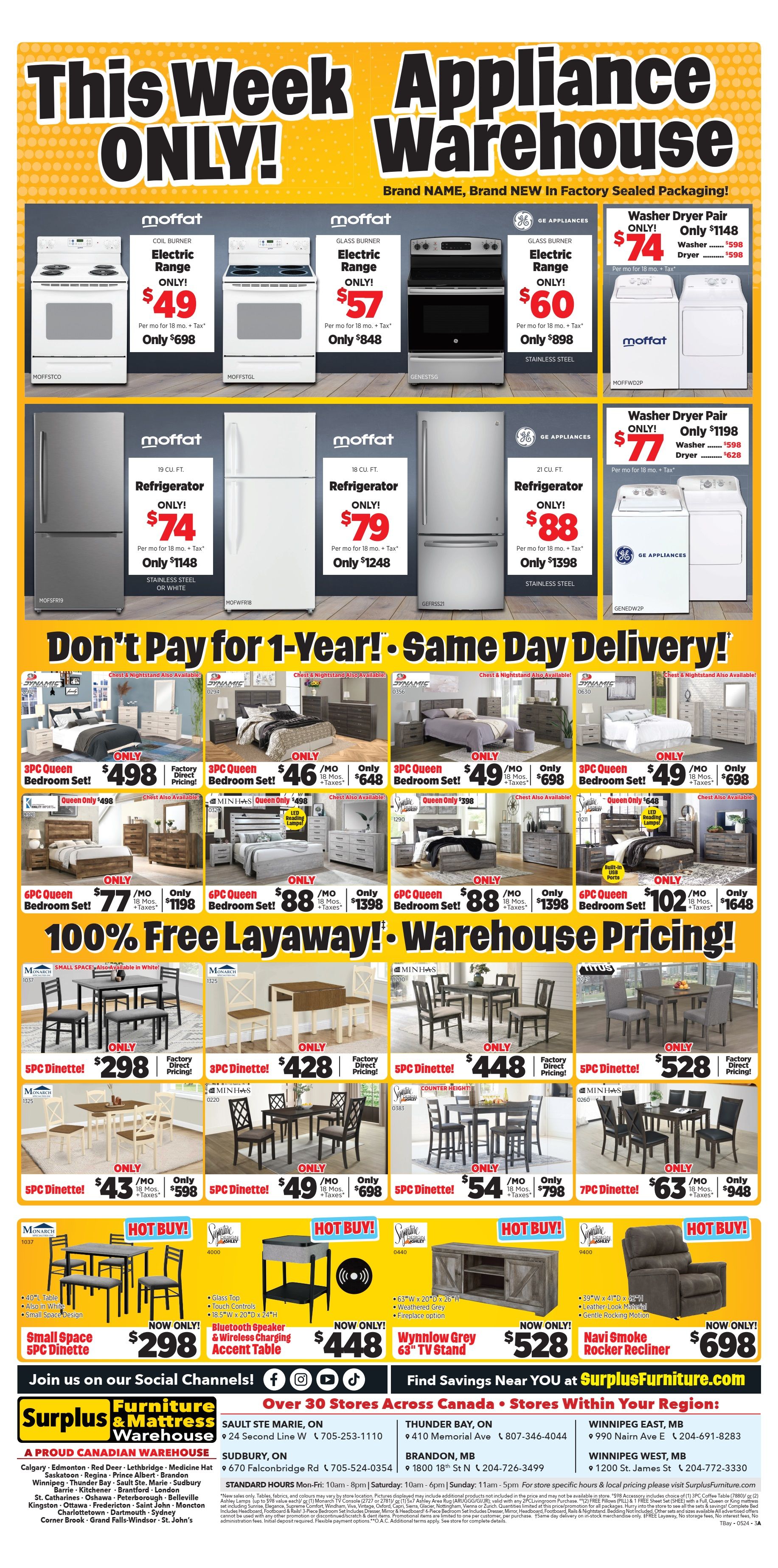 Surplus Furniture & Mattress Warehouse (Thunder Bay) Flyer May 13 to 19