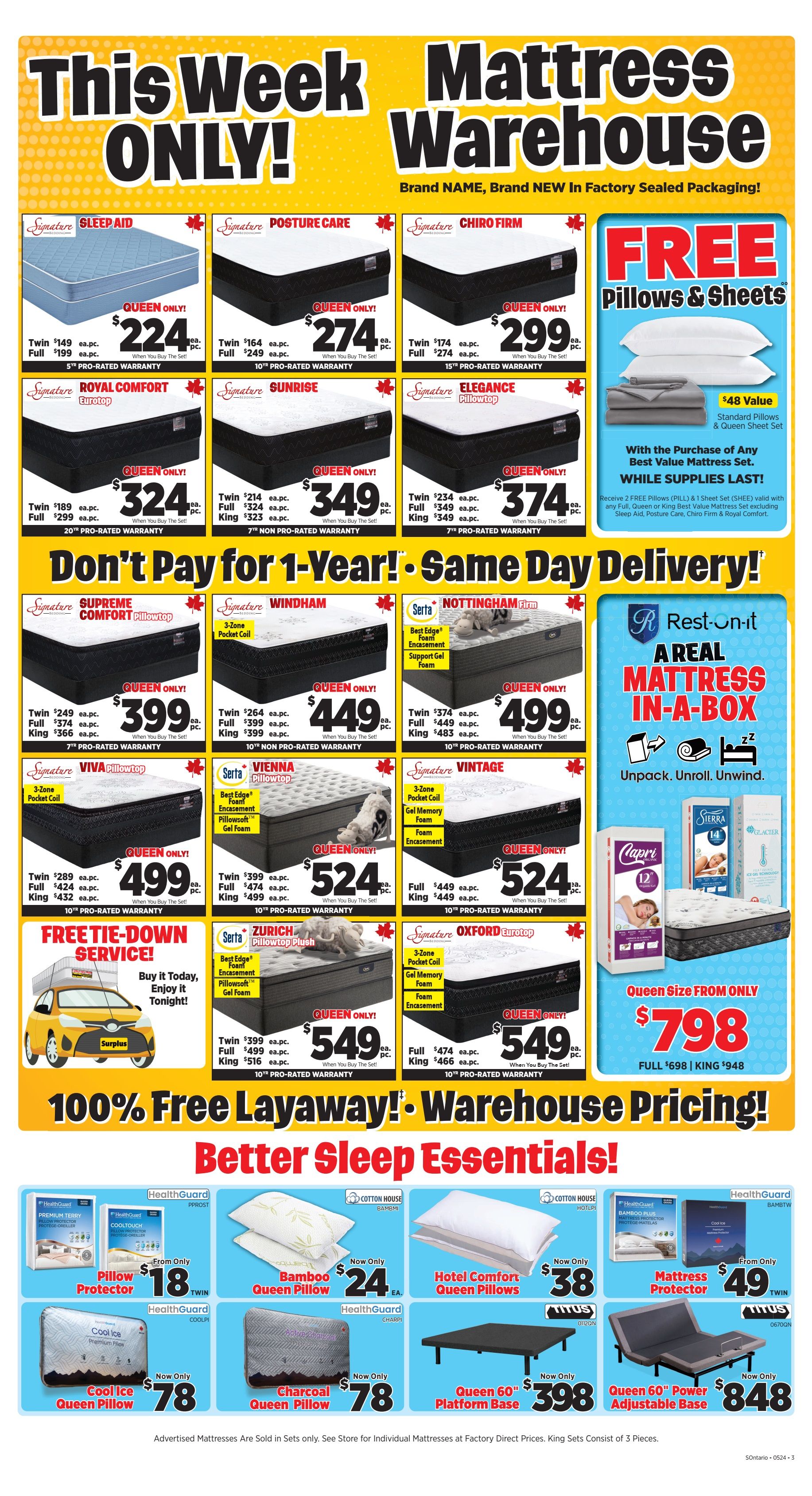 Surplus Furniture & Mattress Warehouse (ON) Flyer May 13 to 19