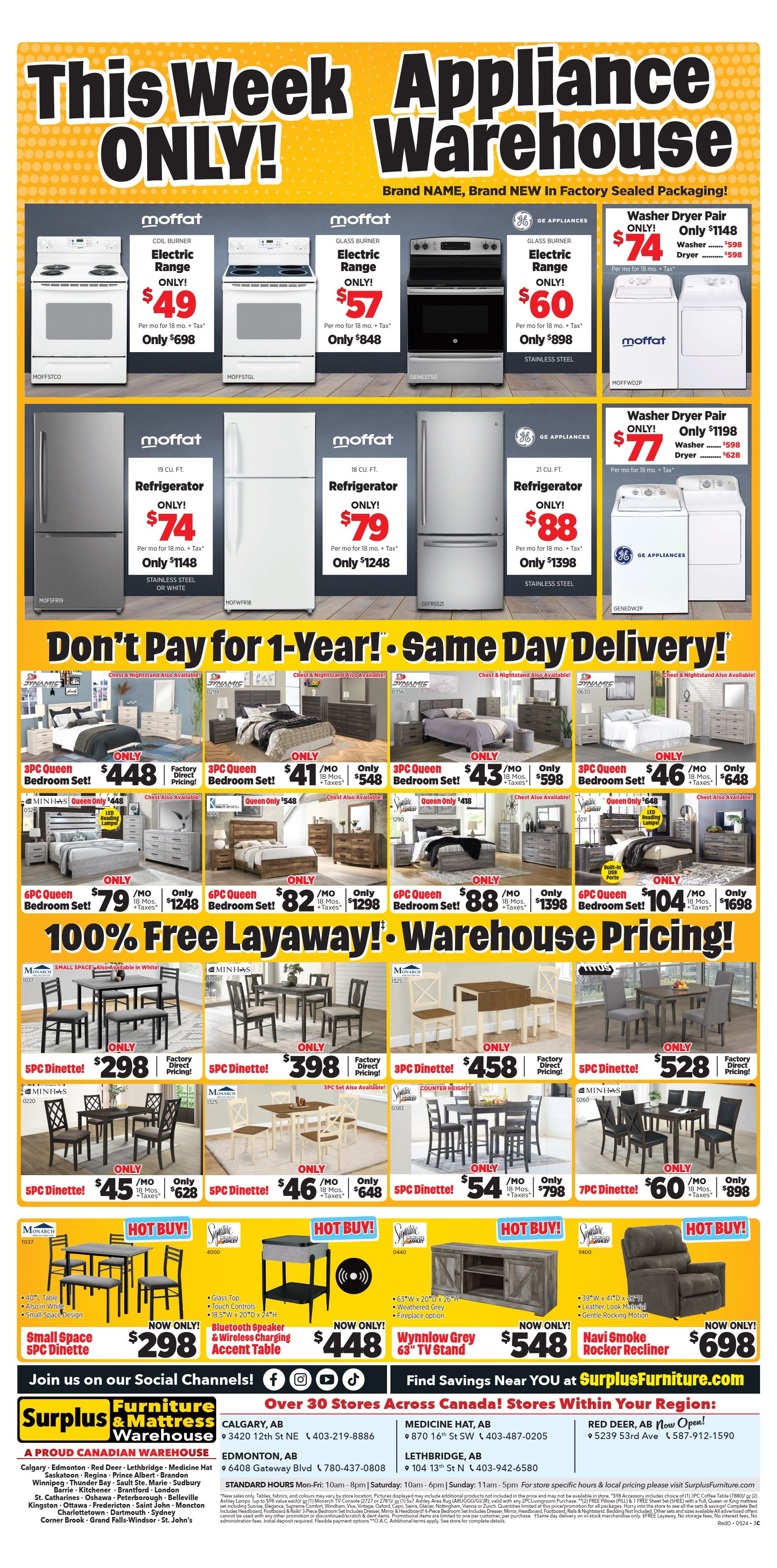 Surplus Furniture & Mattress Warehouse (Red Deer) Flyer May 13 to 19