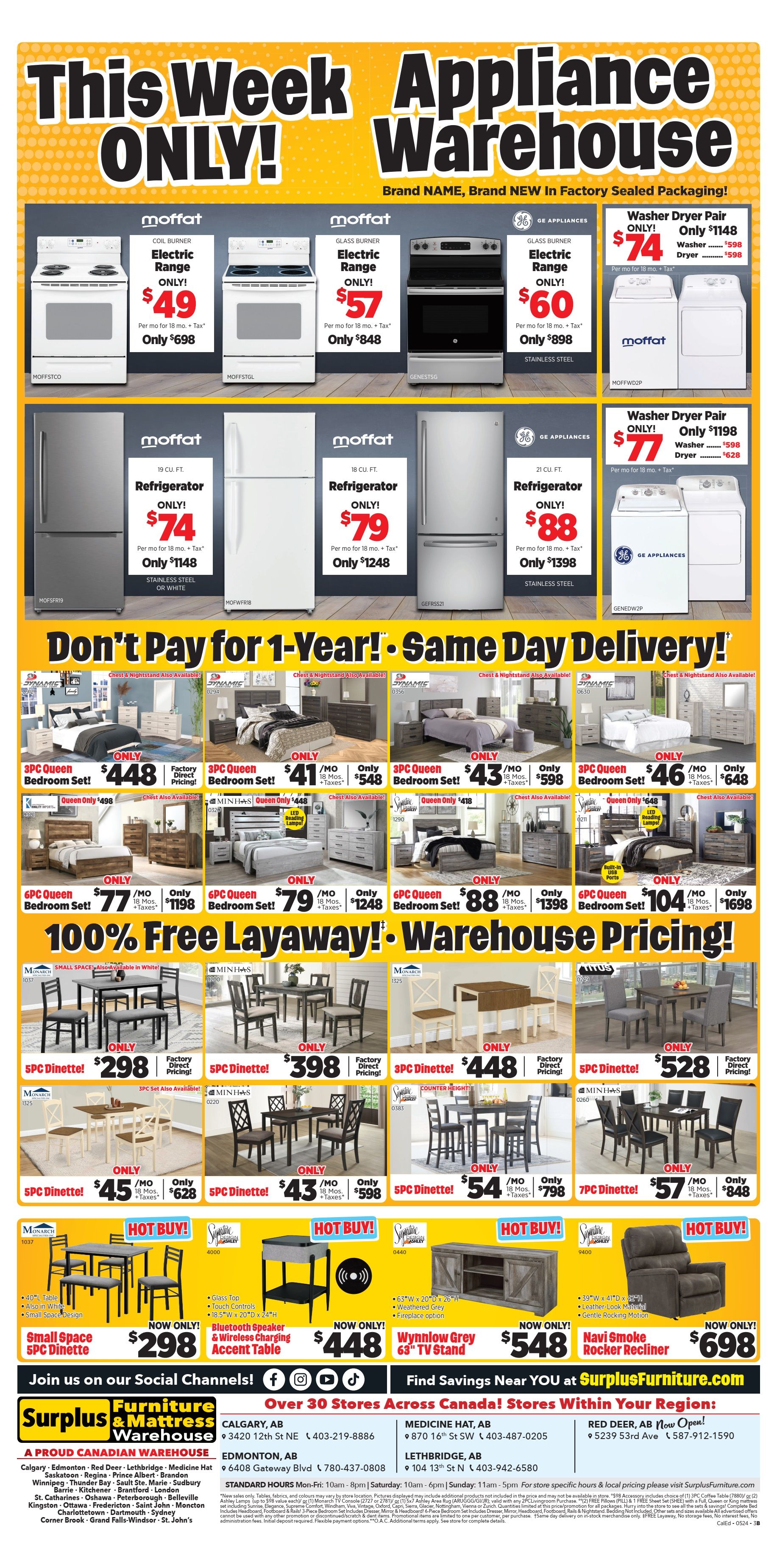Surplus Furniture & Mattress Warehouse (Calgary, Edmonton) Flyer May 13 to 19