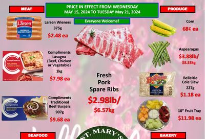 St. Mary's Supermarket Flyer May 15 to 21