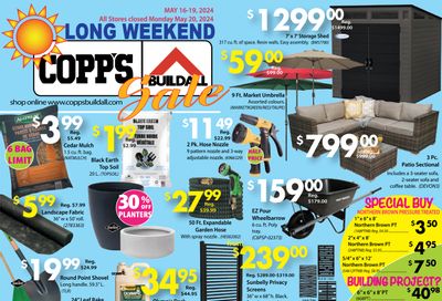 COPP's BuildAll Flyer May 16 to 19