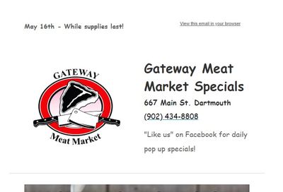 Gateway Meat Market Flyer May 16 to 22