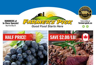 Farmer's Pick Flyer May 16 to 22