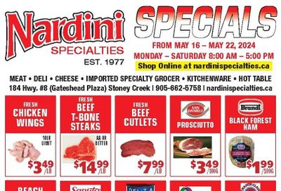 Nardini Specialties Flyer May 16 to 22