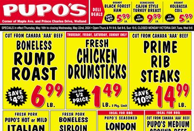 Pupo's Food Market Flyer May 16 to 22