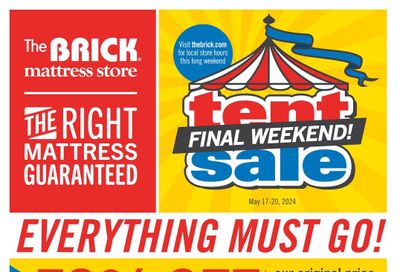 The Brick Mattress Store Flyer May 17 to 20
