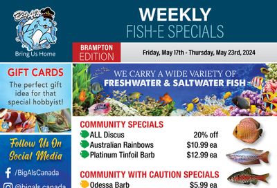 Big Al's (Brampton) Weekly Specials May 17 to 23