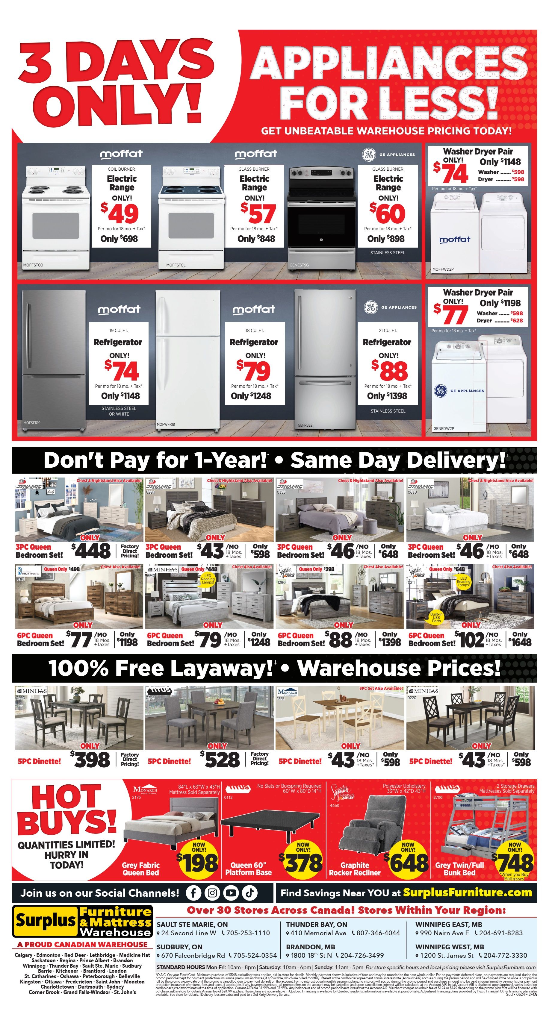 Surplus Furniture & Mattress Warehouse (Sudbury) Flyer May 20 to 26