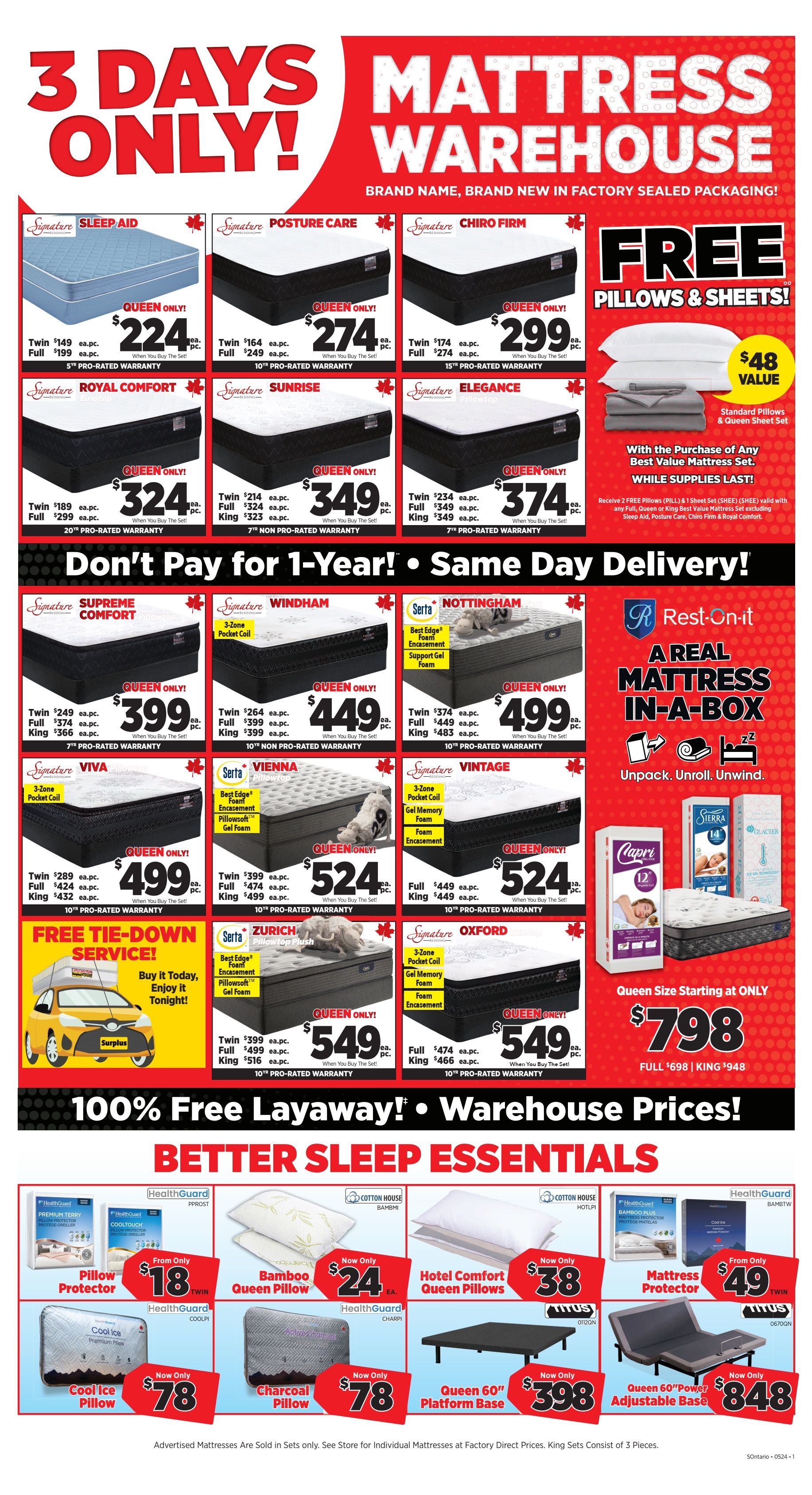 Surplus Furniture & Mattress Warehouse (ON) Flyer May 20 to 26