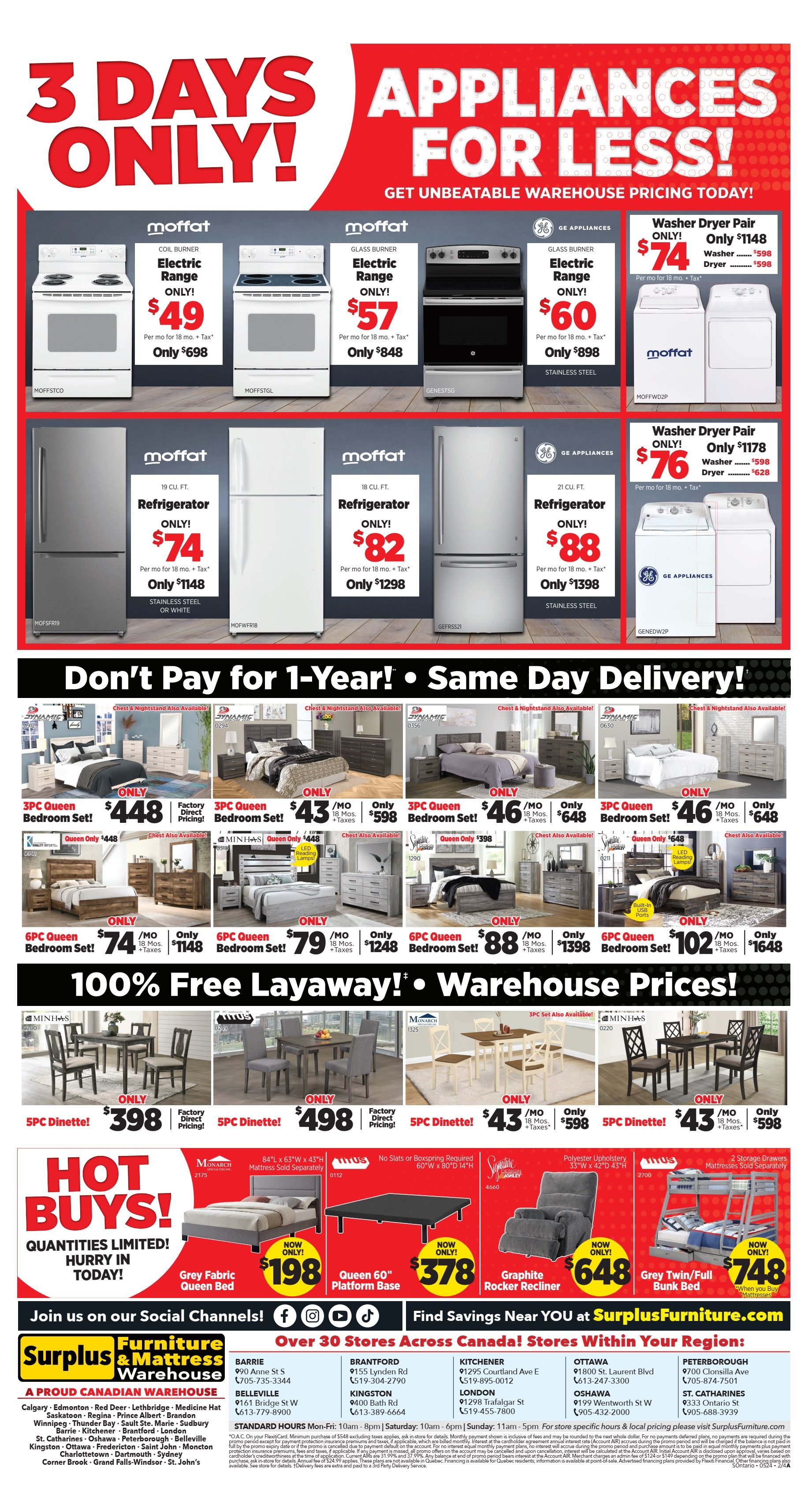 Surplus Furniture & Mattress Warehouse (ON) Flyer May 20 to 26