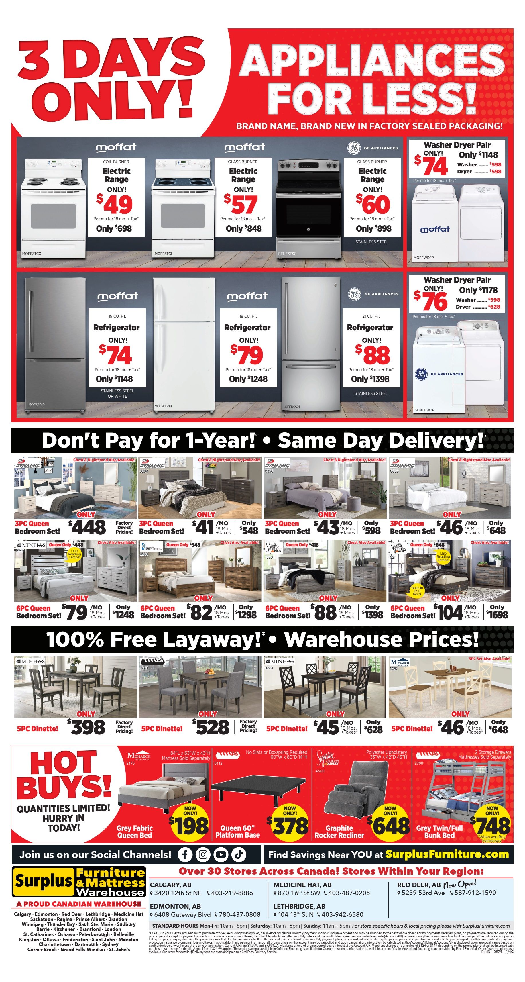 Surplus Furniture & Mattress Warehouse (Red Deer) Flyer May 20 to 26