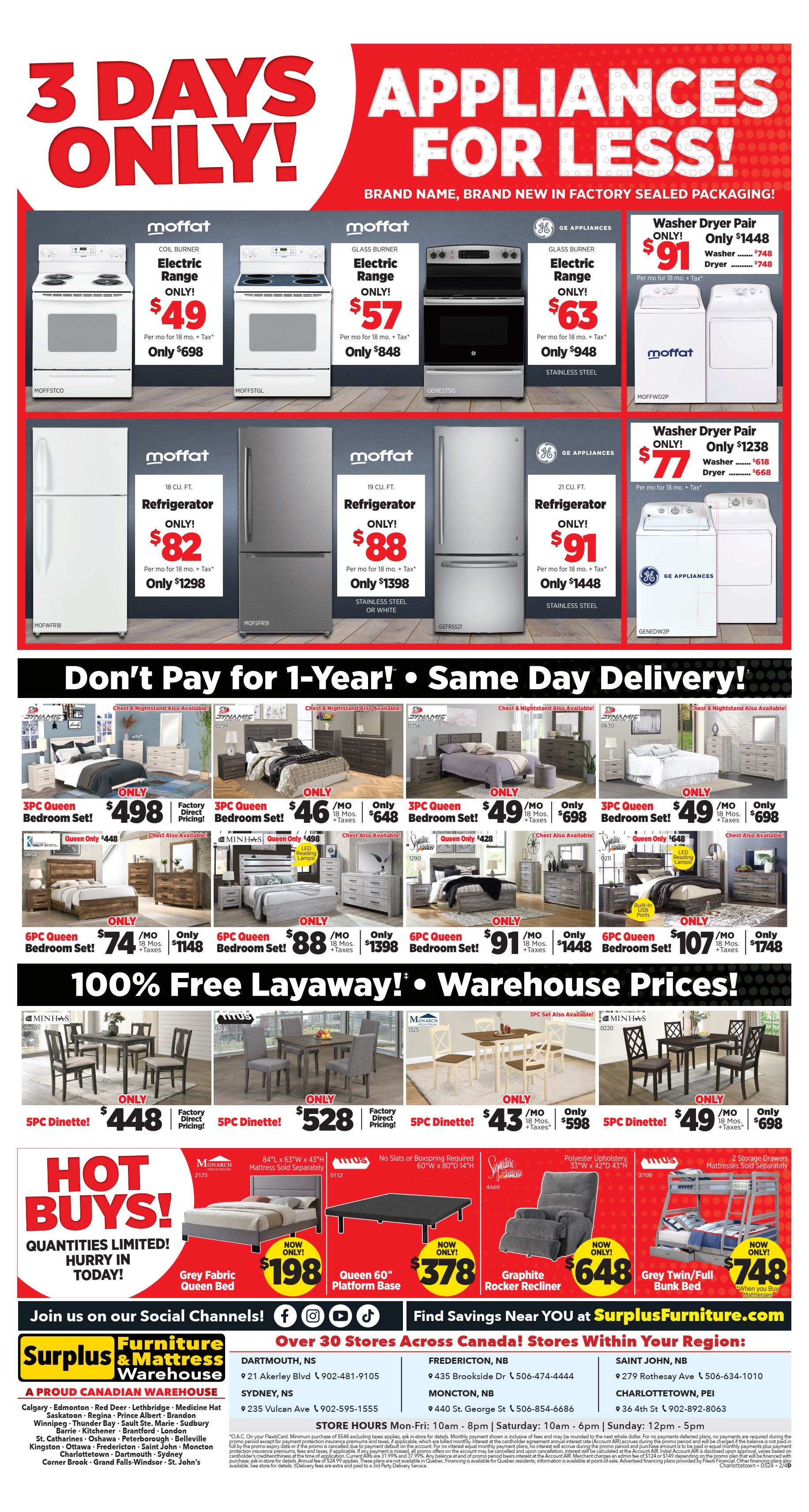 Surplus Furniture & Mattress Warehouse (Charlottetown) Flyer May 20 to 26