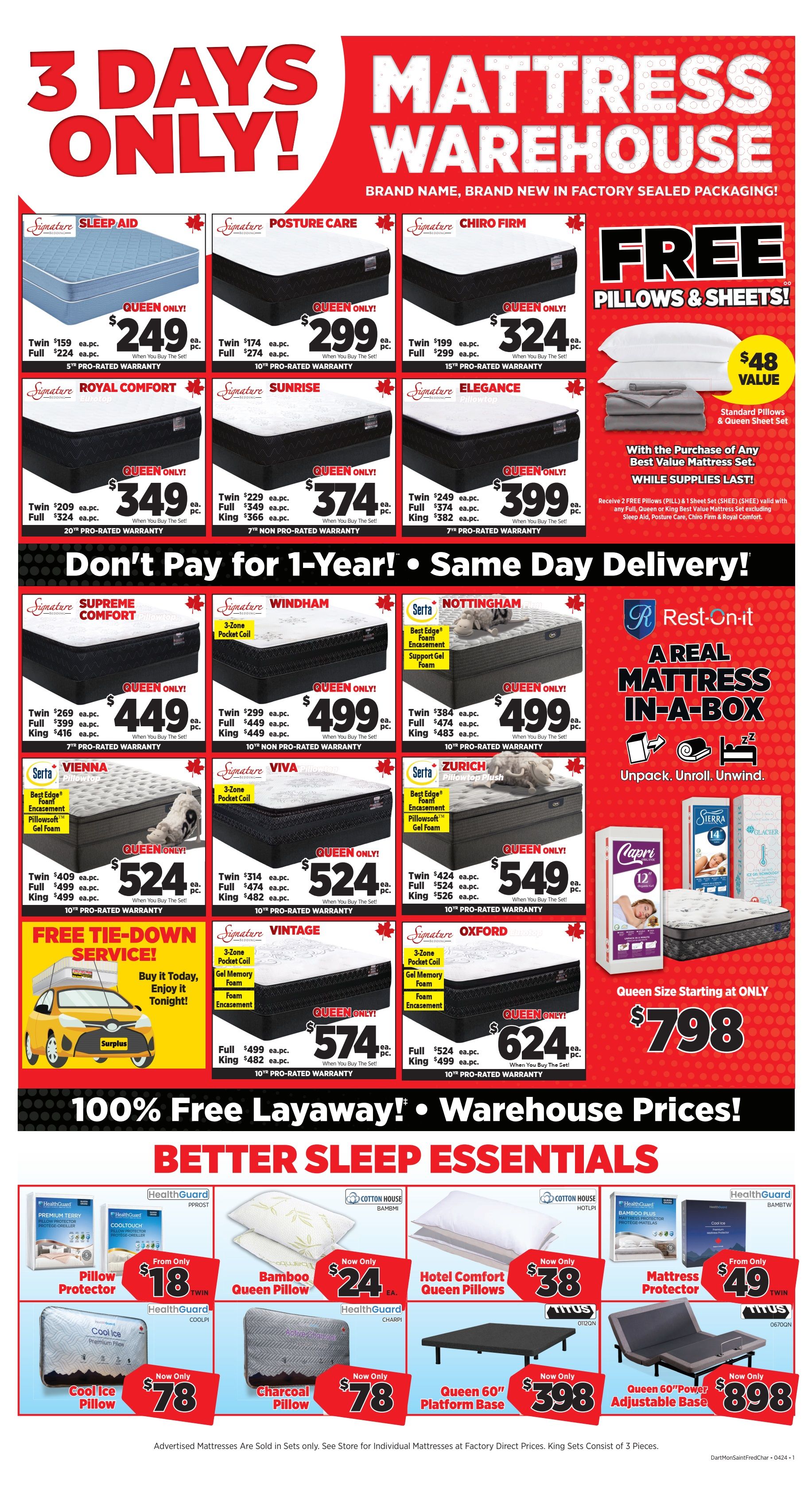 Surplus Furniture & Mattress Warehouse (Dartmouth) Flyer May 20 to 26