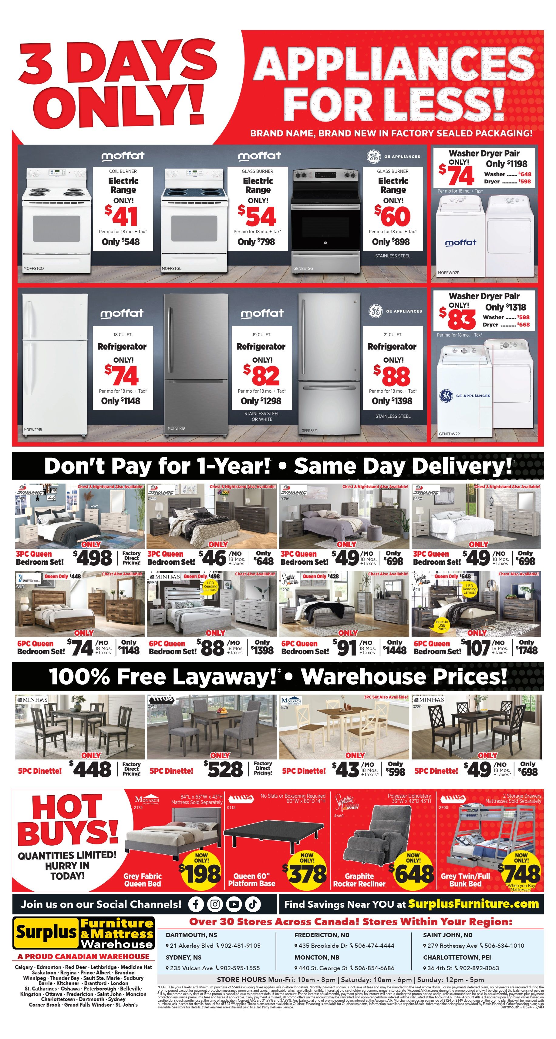Surplus Furniture & Mattress Warehouse (Dartmouth) Flyer May 20 to 26