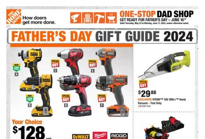 Home Depot Father's Day Gift Guide Flyer May 23 to June 17