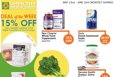 Community Natural Foods Flyer May 23 to June 26