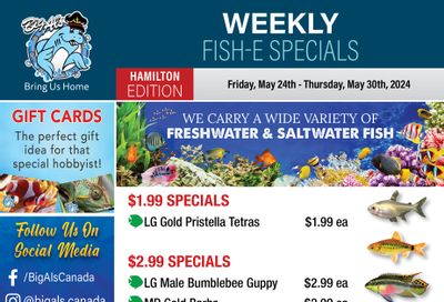 Big Al's (Hamilton) Weekly Specials May 24 to 30