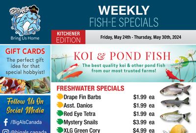 Big Al's (Kitchener) Weekly Specials May 24 to 30