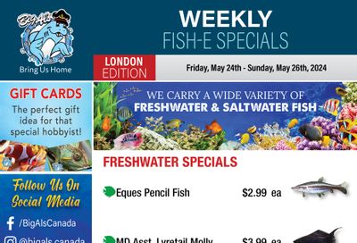 Big Al's (London) Weekend Specials May 24 to 26