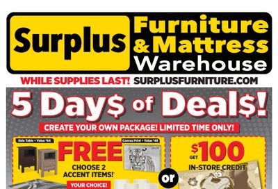 Surplus Furniture & Mattress Warehouse (Winnipeg) Flyer May 27 to June 9