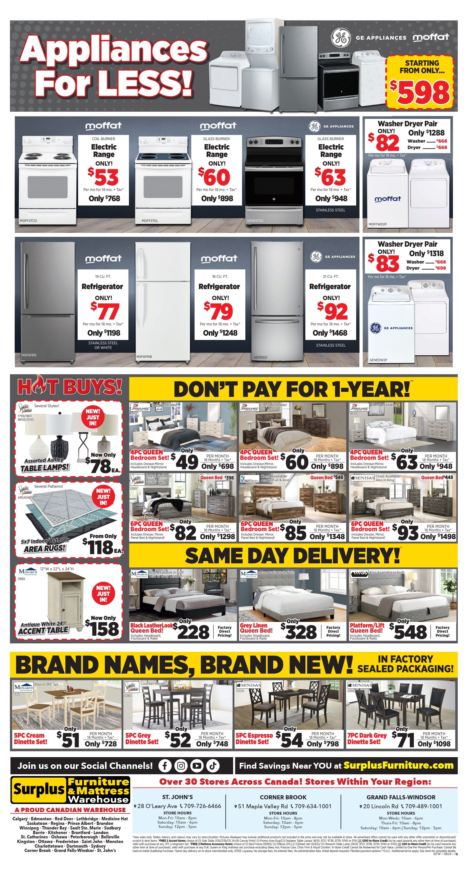 Surplus Furniture & Mattress Warehouse (Grand Falls Windsor) Flyer May 27 to June 9