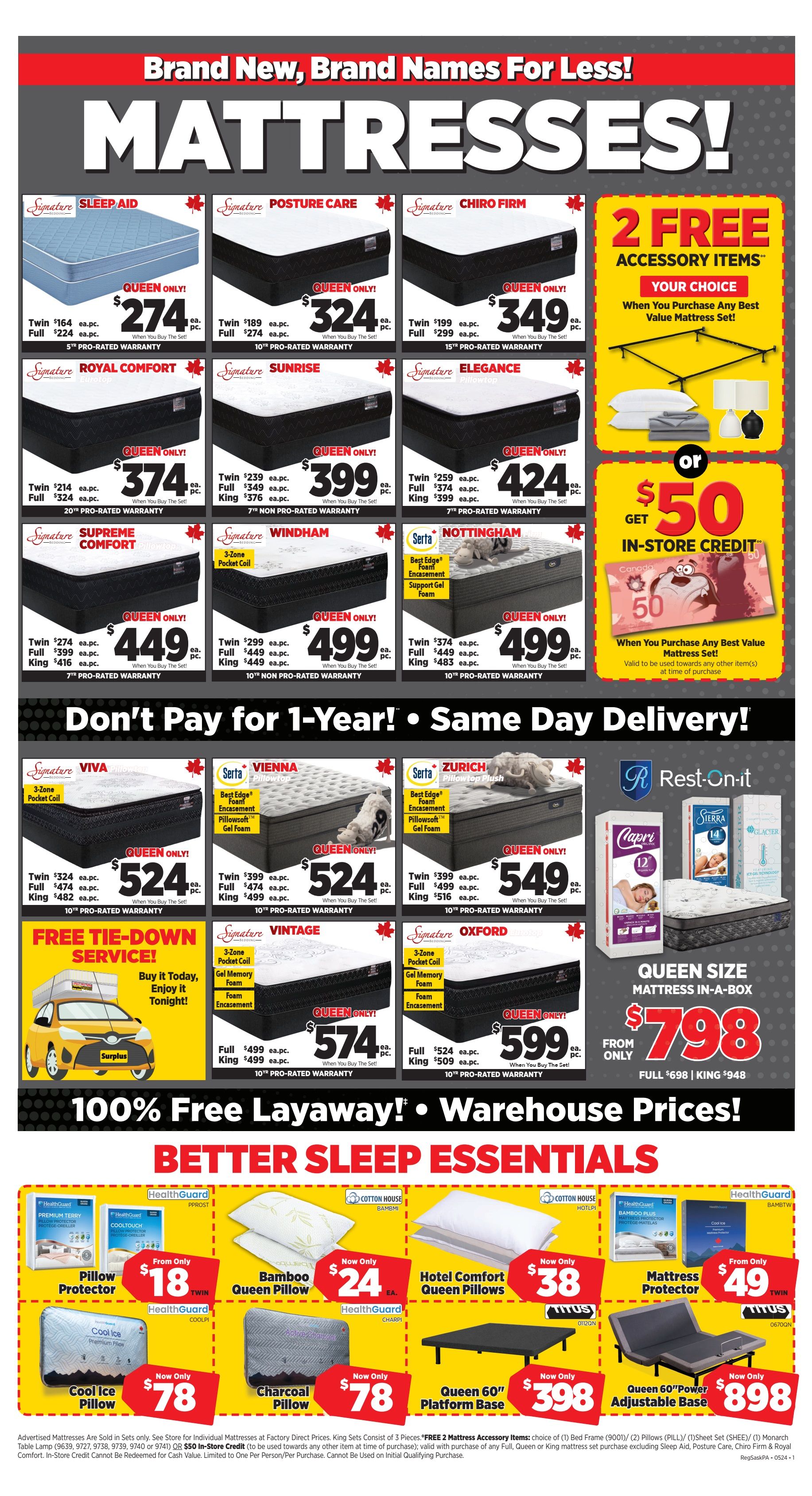 Surplus Furniture & Mattress Warehouse (Regina, Saskatoon, Prince Albert) Flyer May 27 to June 9