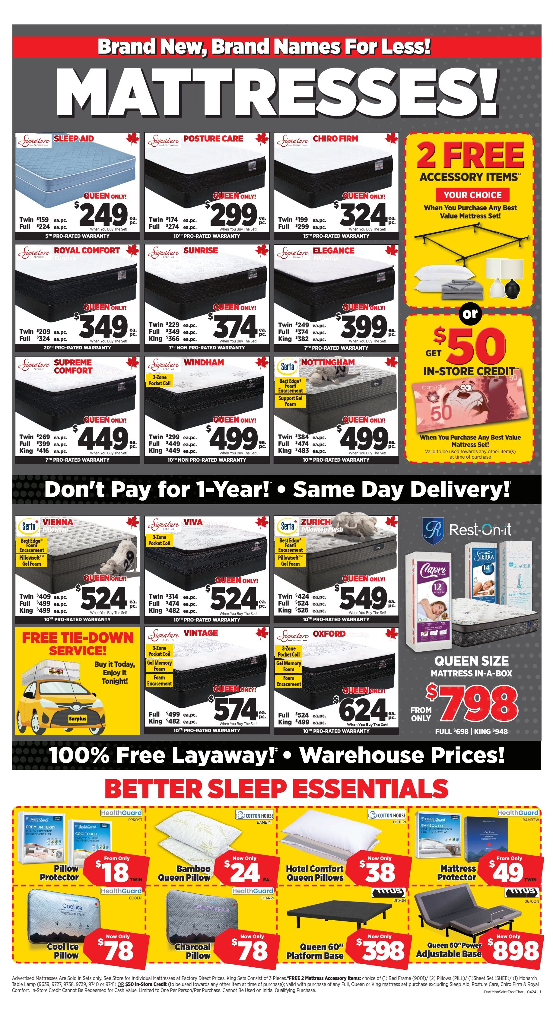 Surplus Furniture & Mattress Warehouse (Moncton, Saint John, Fredericton) Flyer May 27 to June 9