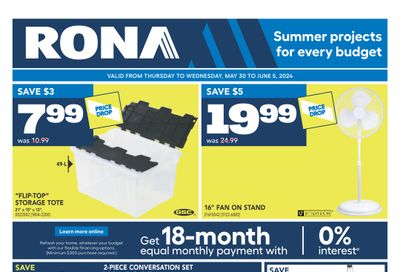 Rona & Rona + (West) Flyer May 30 to June 5