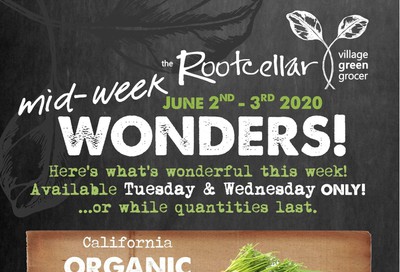 The Root Cellar Mid-Week Flyer June 2 and 3